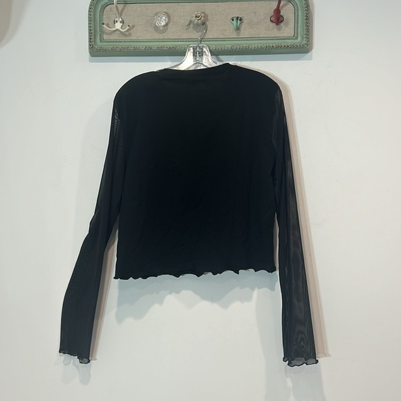 Delia’s x dolls kill plus size 1X black Y2K graphic bear T-shirt long sleeve top - Picture 4 of 5